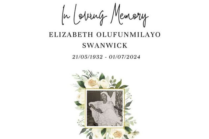 In loving memory Elizabeth Olufunmilayo Swanwick