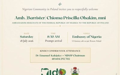 Uroczyste powitanie ambasador Nigerii w Polsce